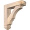 Ekena Millwork Balboa Arts and Crafts Smooth Bracket w/ Offset Brace, Douglas Fir, 5 1/2"W x 22"D x 22"H BKT0604X22X22BOA03SDF - alternate 1